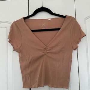 Pacsun pink cropped shirt